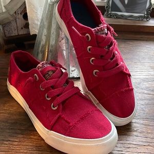 Red sneakers